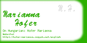 marianna hofer business card